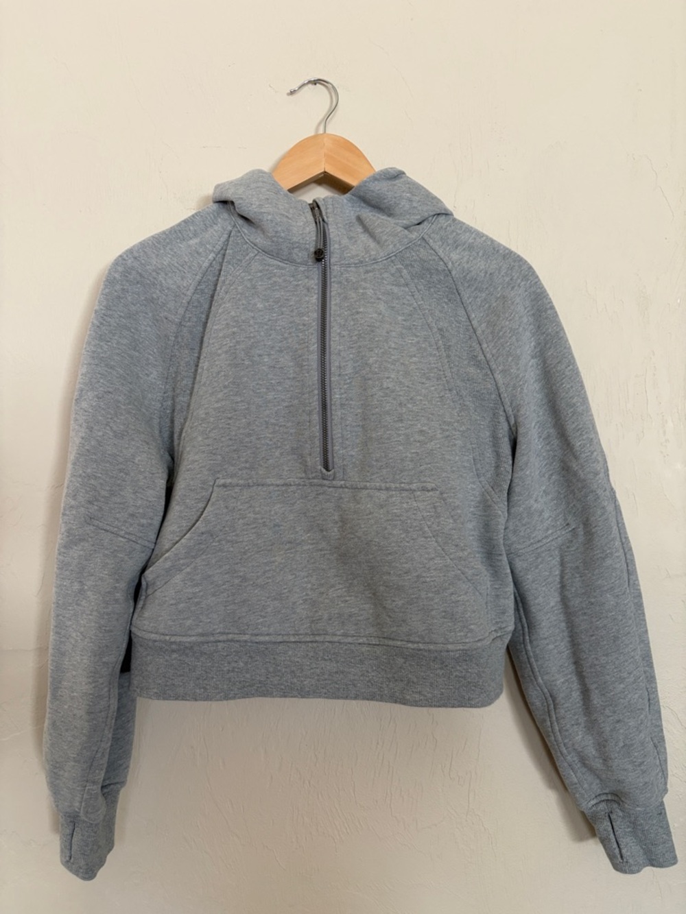 Lululemon Grey Scuba Oversized Half-Zip Hoodie.Excellent Condition! Xs/S